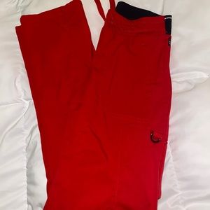 Greys anatomy scrub bottoms red